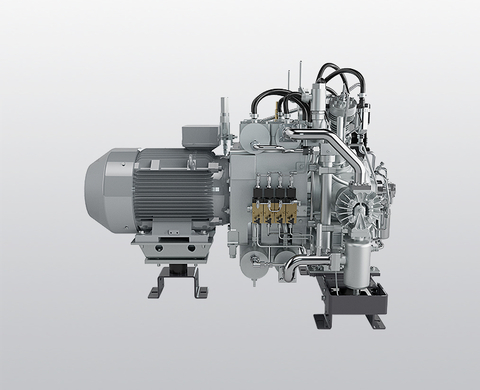 BAUER GB 23 high-pressure, water-cooled helium compressor